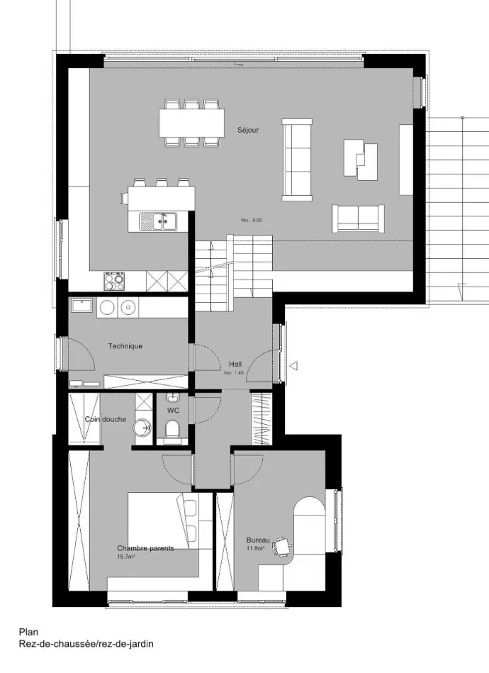 Plan rez-de-chaussée